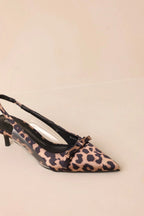 Women's Regal Steps Leopard Print Slingback Kitten Heels | Heel Measures 2.25" in Height 5