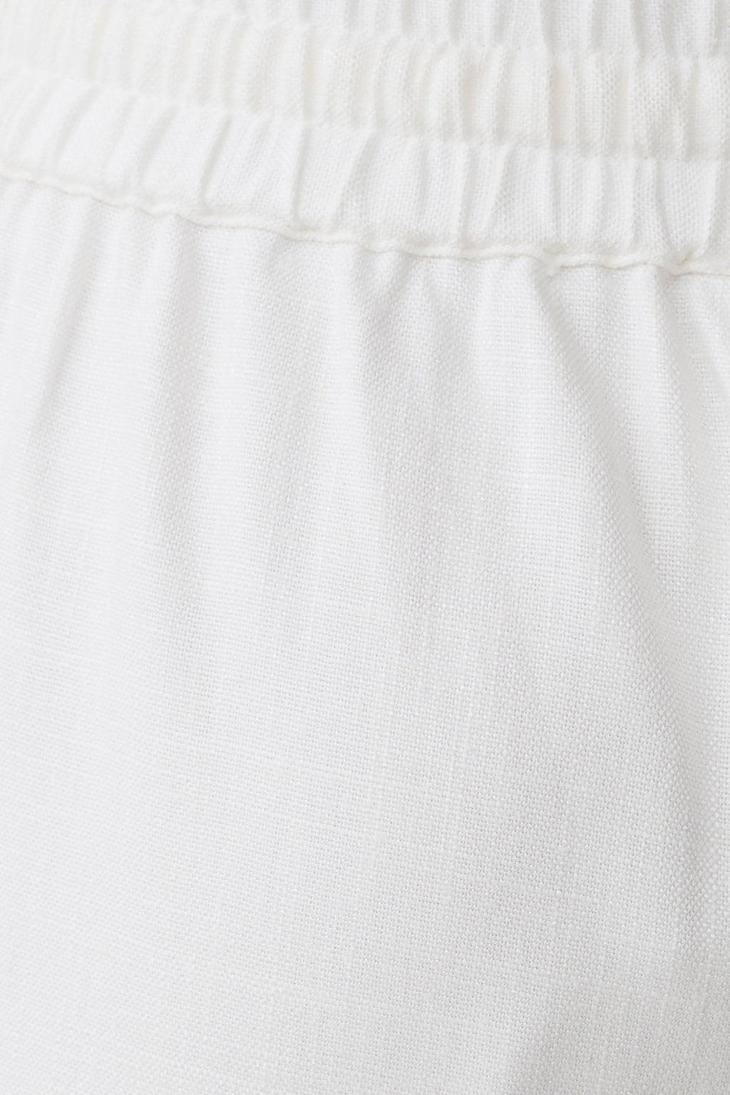 Women's White Linen Pants — Adjustable Waistband