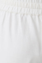 Women's White Linen Pants — Adjustable Waistband