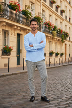 Shoreline Collection | Men's Linen Shirt with Breathable Fabric | Relaxed Fit for Ultimate Comfort