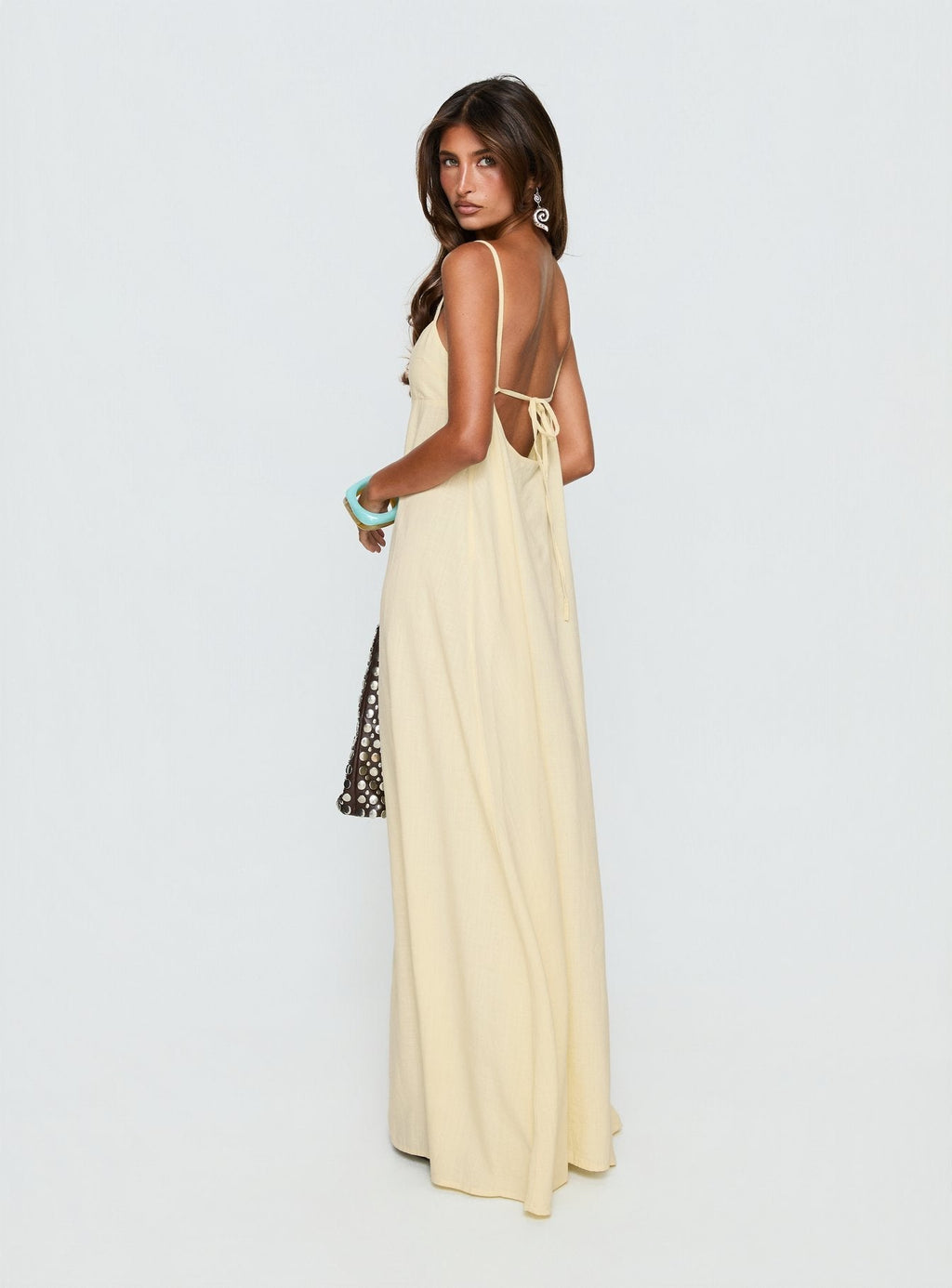 Solie Collection | Floral Maxi Dress with Tie-Back Design | Elegant Long Dress for Effortless Style