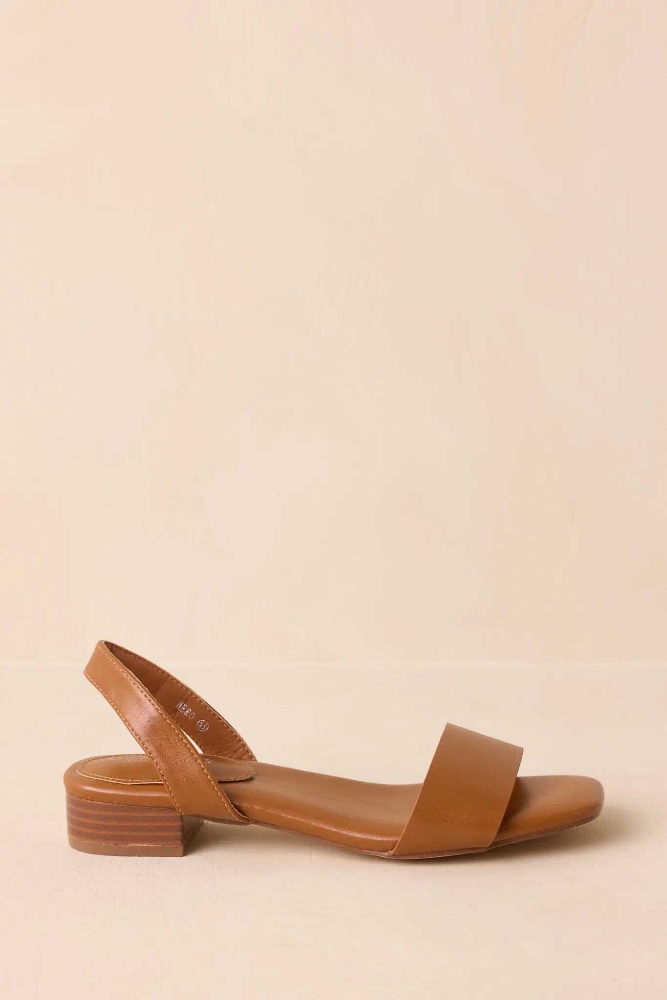 Women's Take It Slow Caramel Brown Faux Leather Sandals | All Man Made Materials 3