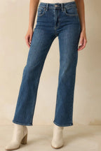 Women's The Daily Edit Medium Wash Straight Leg Jeans | 92% Cotton 2
