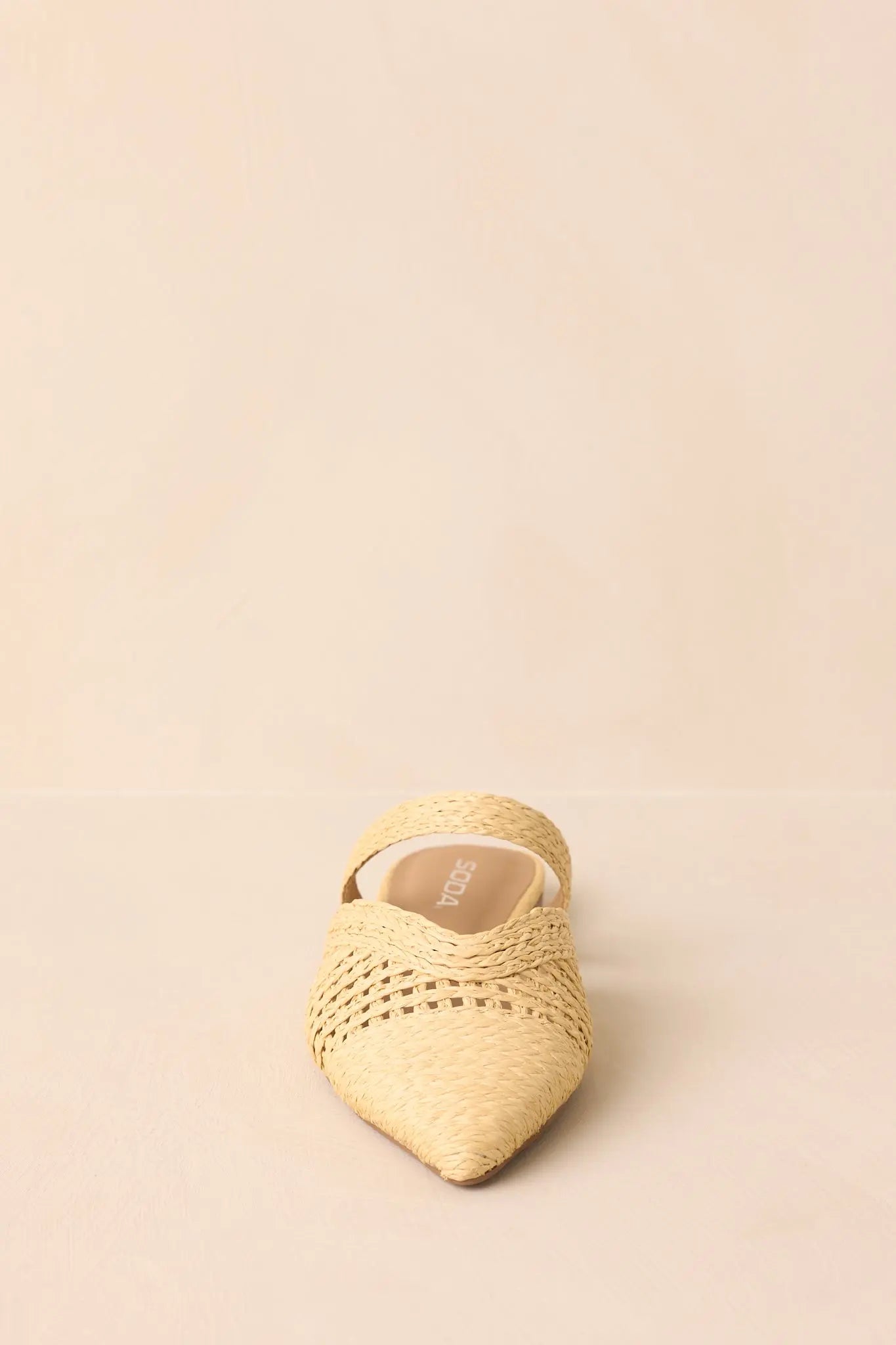 Women's There She Goes Natural Pointed-Toe Woven Raffia Mules | All Man Made Materials 5