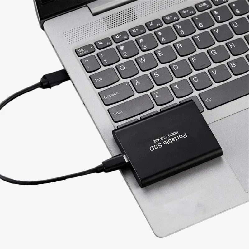 Portable external SSD USB 3.1 backup drive