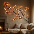 LED lighted decorative branch wall art warm white