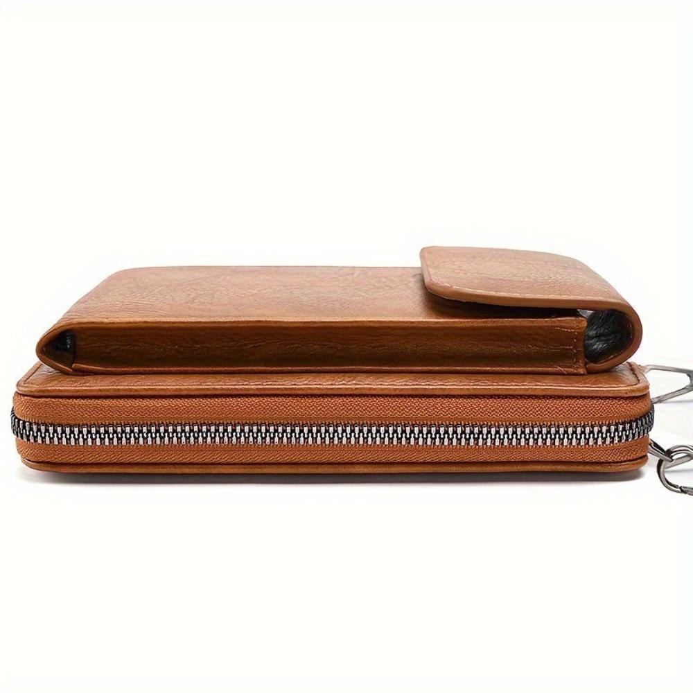 Vegan Leather Crossbody Bag with Adjustable Strap & Zippered Compartment for Effortless Style