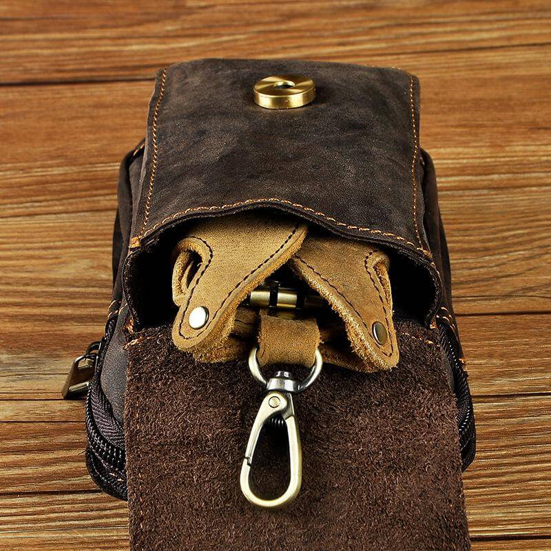 Vexton | Men's Waist Bag with Adjustable Strap & Durable Leather Design | Stylish Carrying Solution for Everyday Essentials