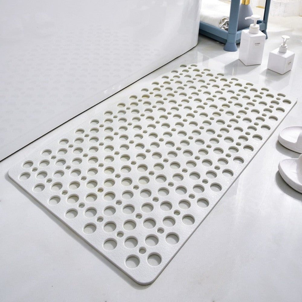 White non-slip shower mat