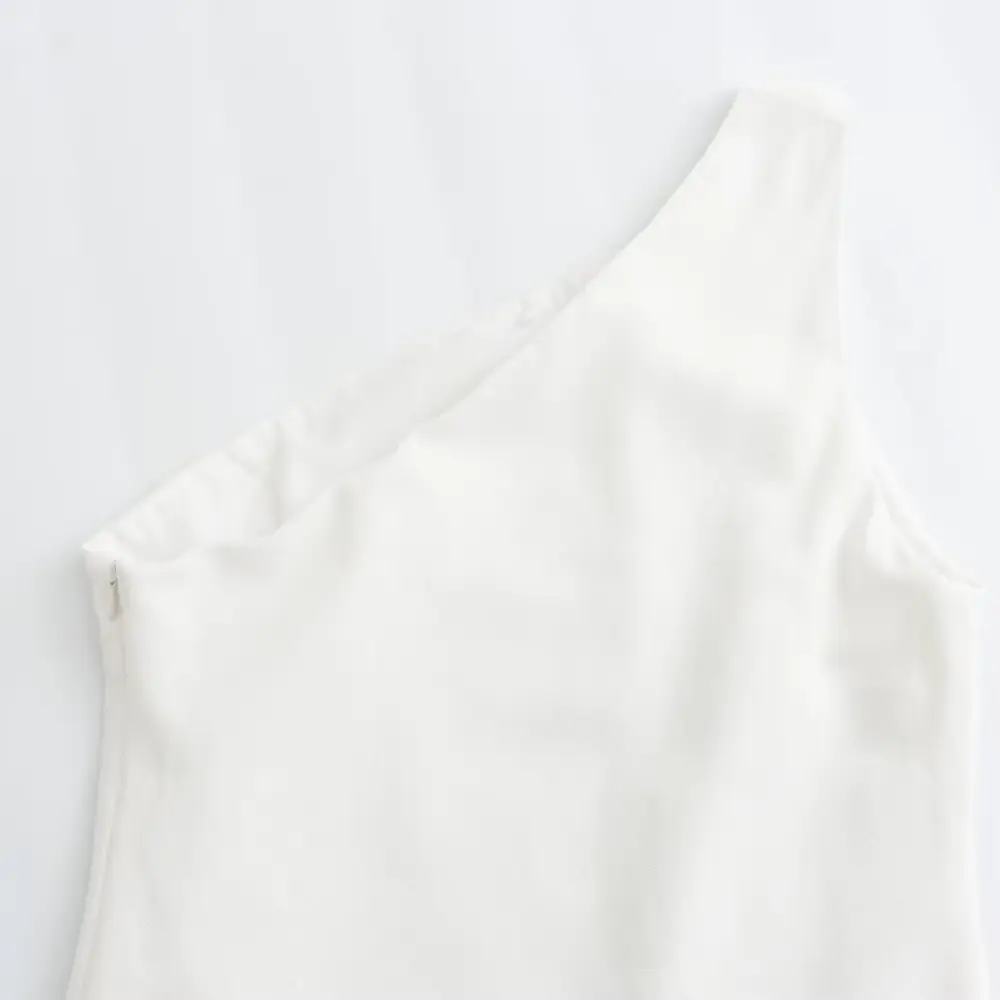 Women Midi Dress Sleeveless Linen Asymmetrical Hem Fit