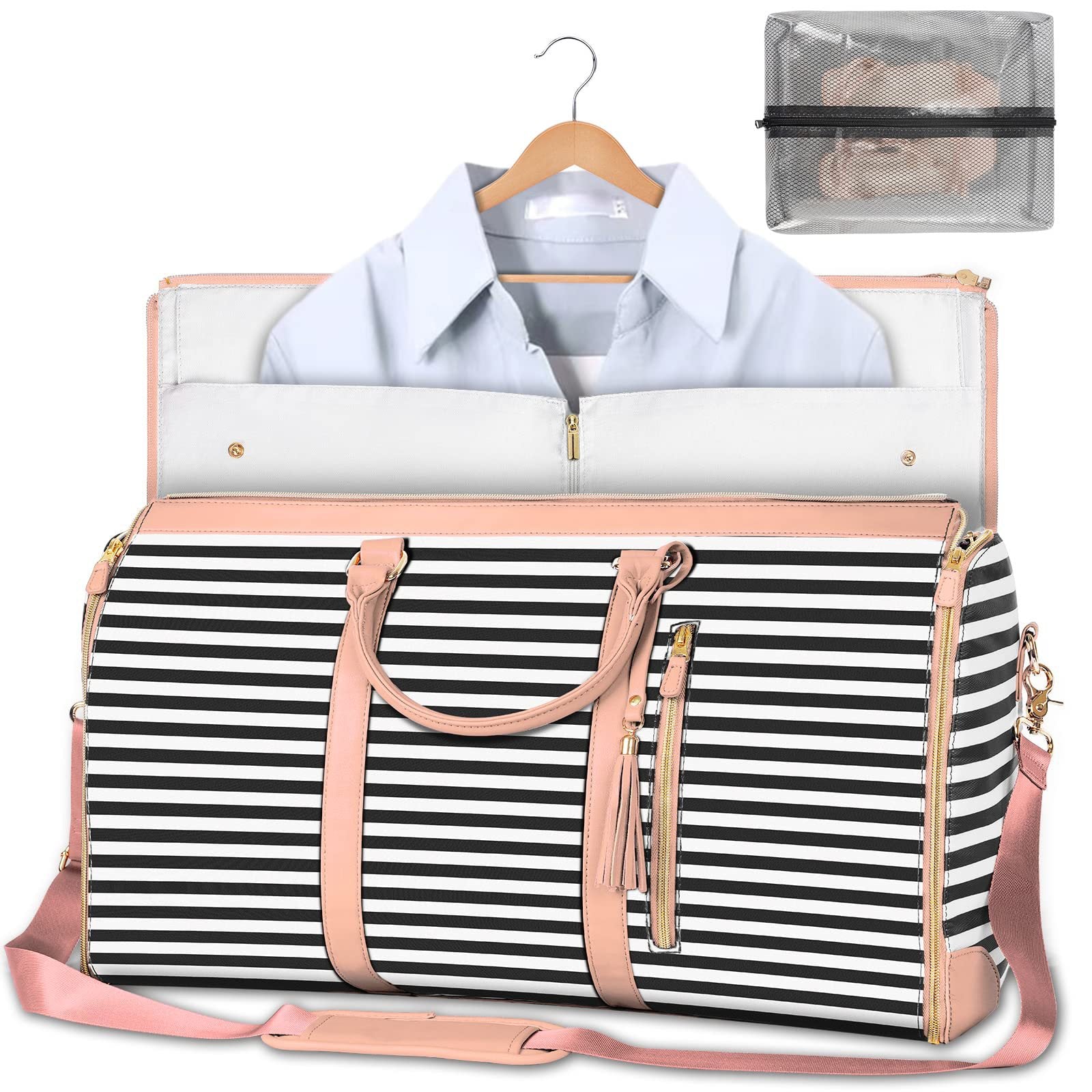 Foldable travel duffle bag color variant