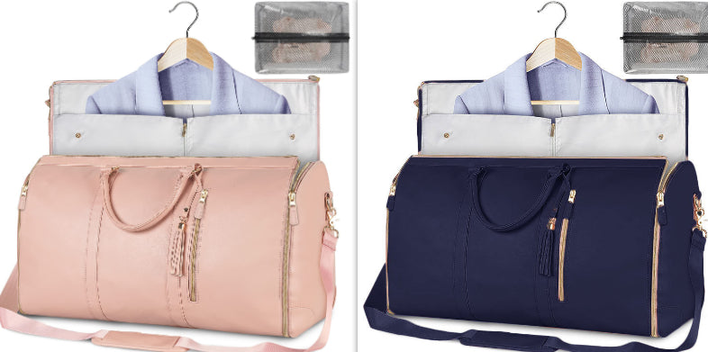 Women's Large Foldable Waterproof Travel Duffle Tote — Weekender Bag