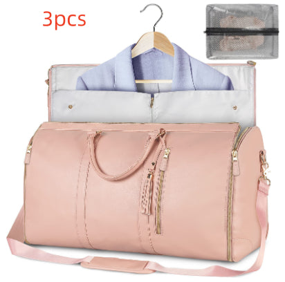 Women's Large Foldable Waterproof Travel Duffle Tote — Weekender Bag