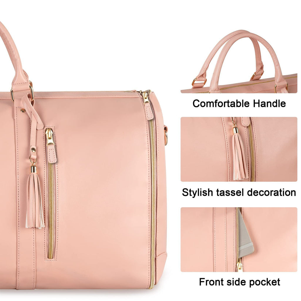 Women's foldable weekender duffle tote bag