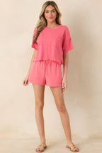 Women's Z Supply Paloma Pink Cotton Everyday Pocket Tee | 100% Cotton 2