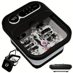 Collapsible Foot Spa & Massager — Heated Bath, Rollers, Bubbles & Timer
