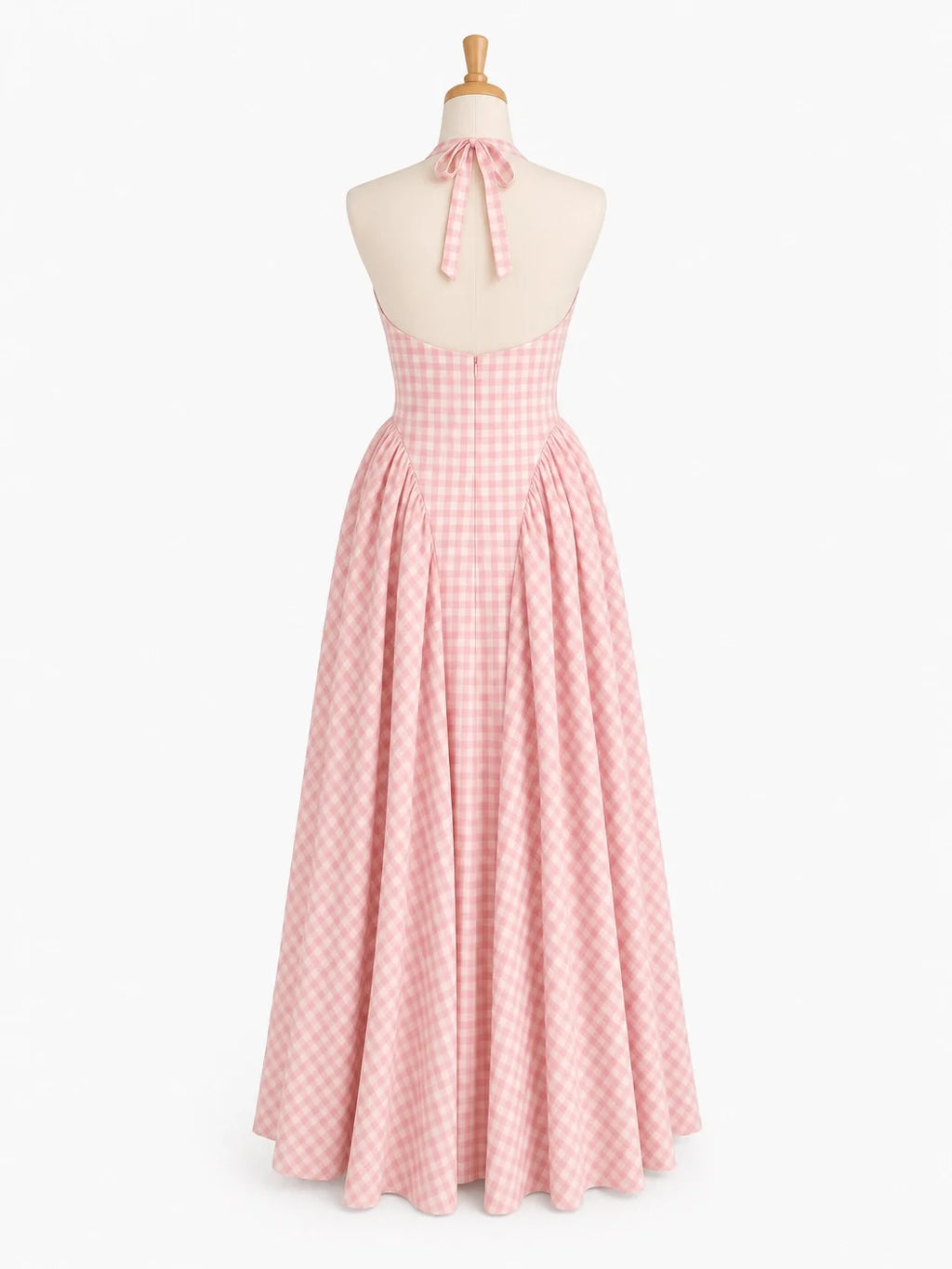 Women's Elegant French Style Pleated Maxi Dress – V-Neck Ruched...