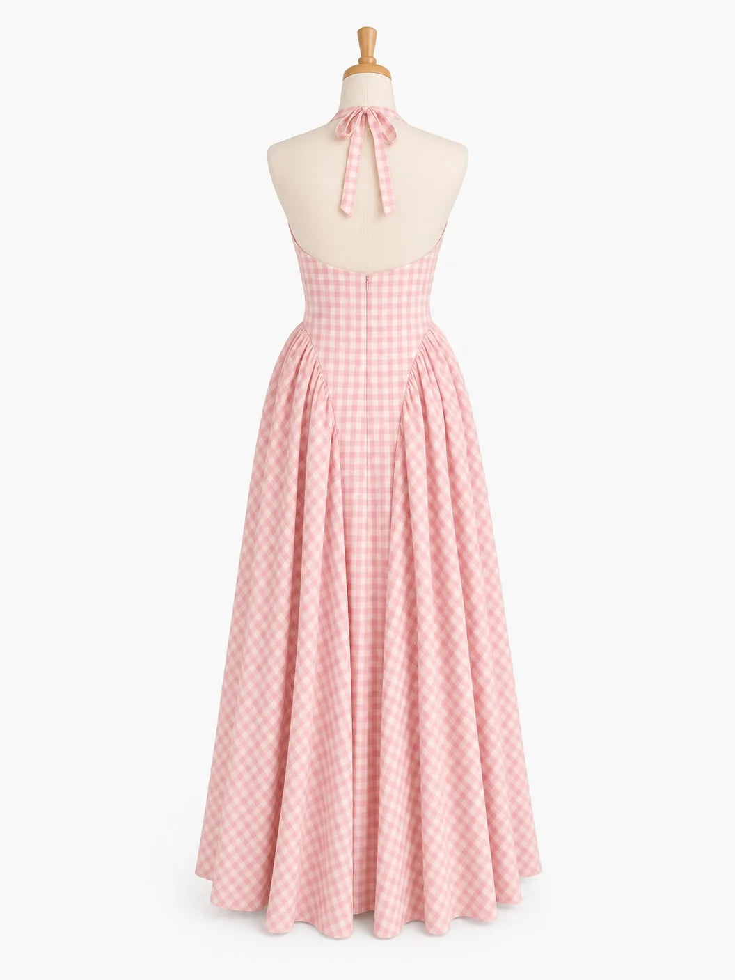 Women's Elegant French Style Pleated Maxi Dress – V-Neck Ruched...