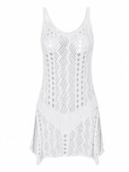 Women's Crochet Hollow Out Beach Cover-Up Dress – Split Hem Boho...